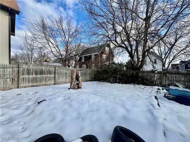 view of snowy yard