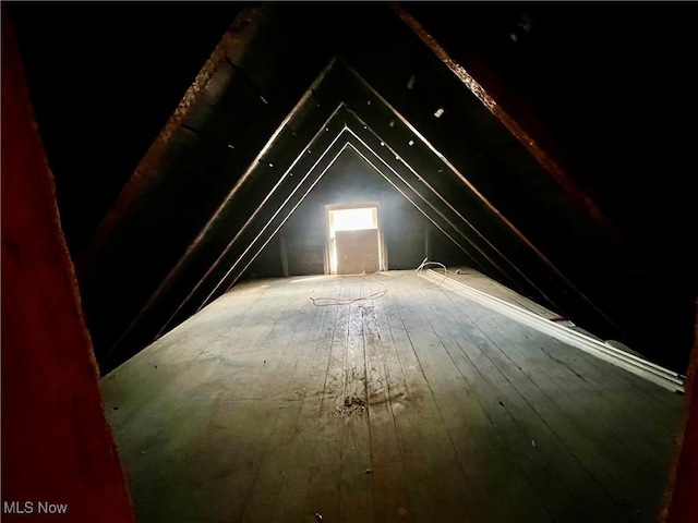 view of attic