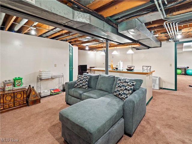 view of carpeted living room