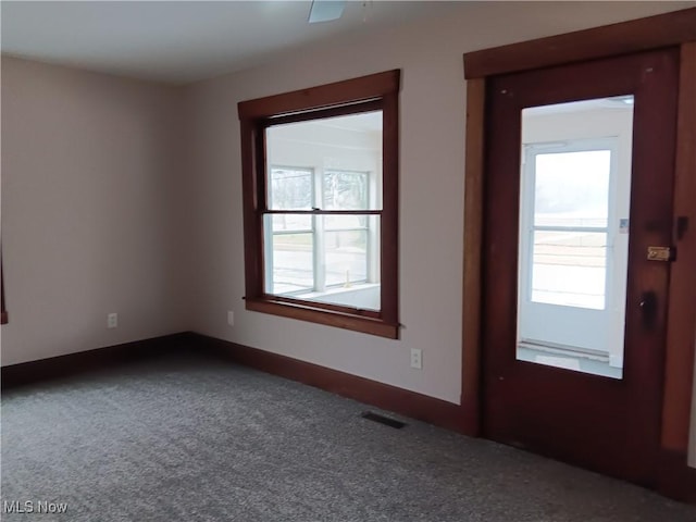 view of carpeted empty room