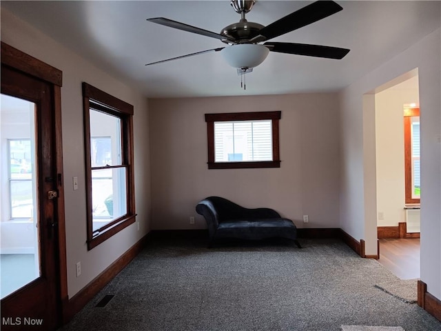 unfurnished room with carpet