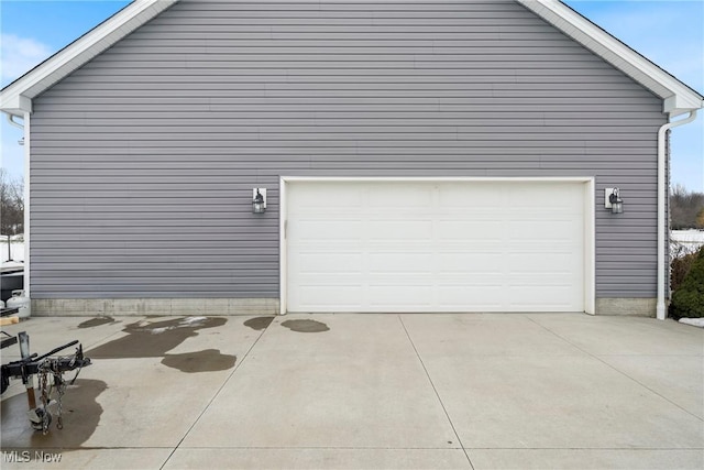 view of home's exterior featuring a garage