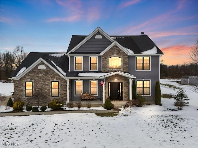 view of front property featuring a porch