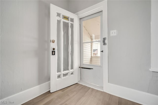 entryway featuring light hardwood / wood-style flooring