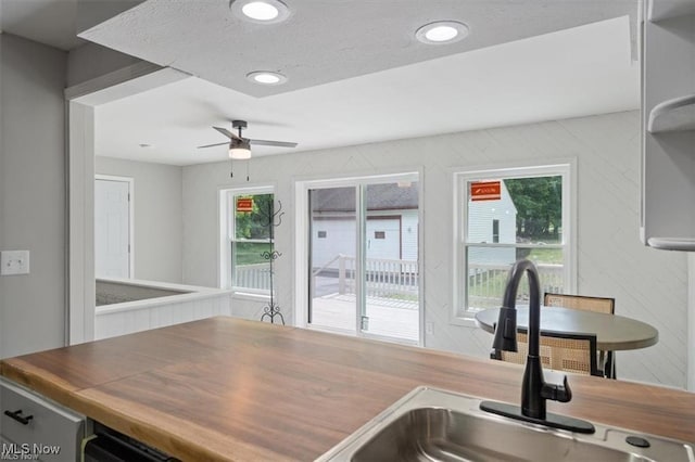 kitchen featuring sink and a wealth of natural light