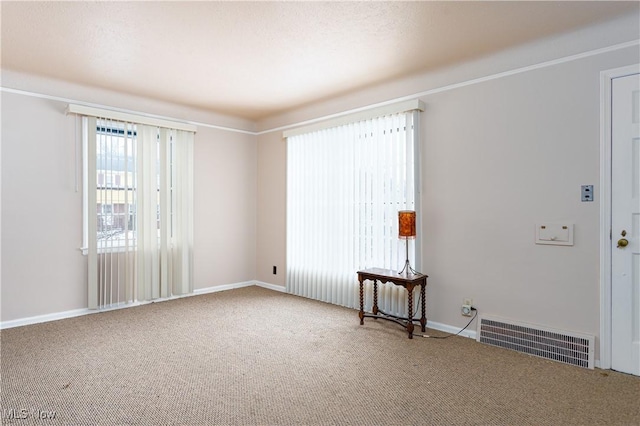 spare room featuring carpet floors