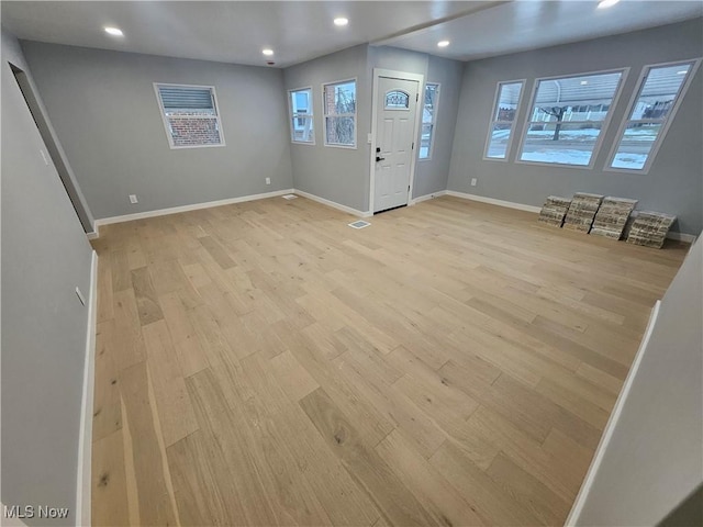 foyer featuring light hardwood / wood-style floors