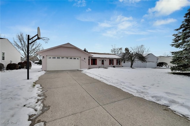 ranch-style home with a garage