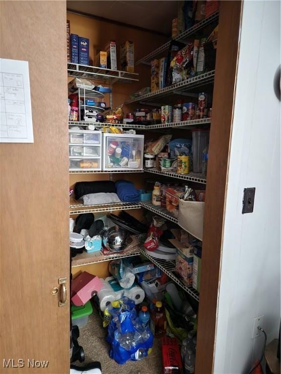 view of pantry