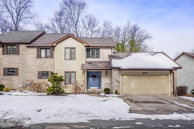 view of property with a garage