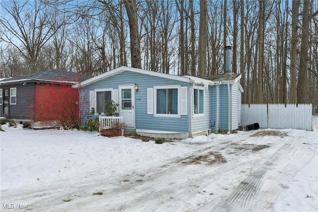 view of front of home