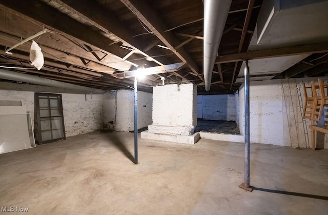 view of basement