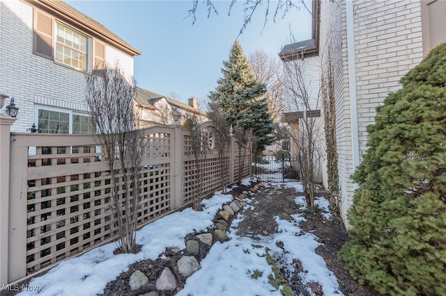 view of snowy yard