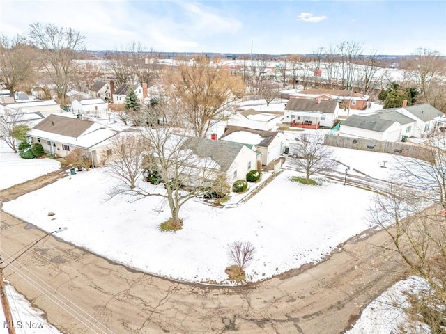 view of snowy aerial view