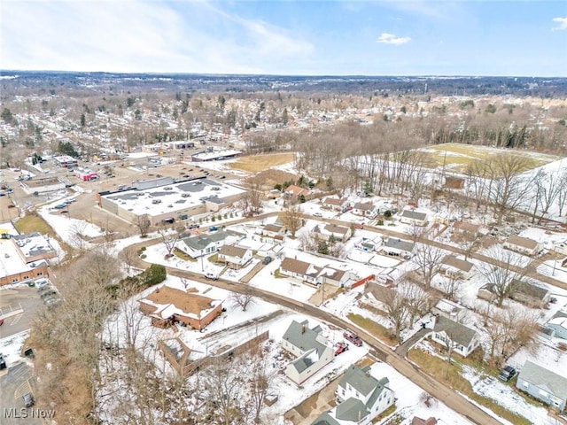 view of snowy aerial view