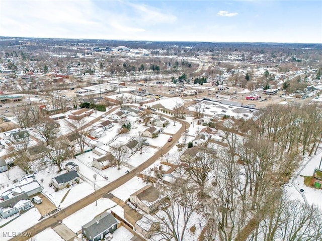 view of snowy aerial view