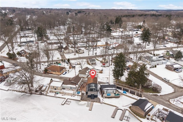 view of snowy aerial view