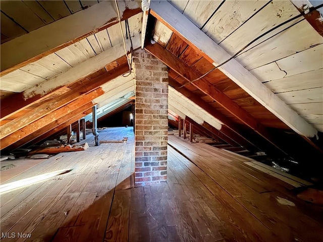 view of attic