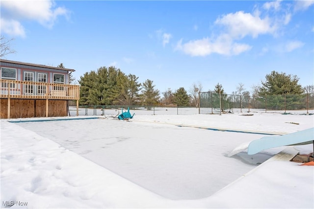 view of yard featuring a deck