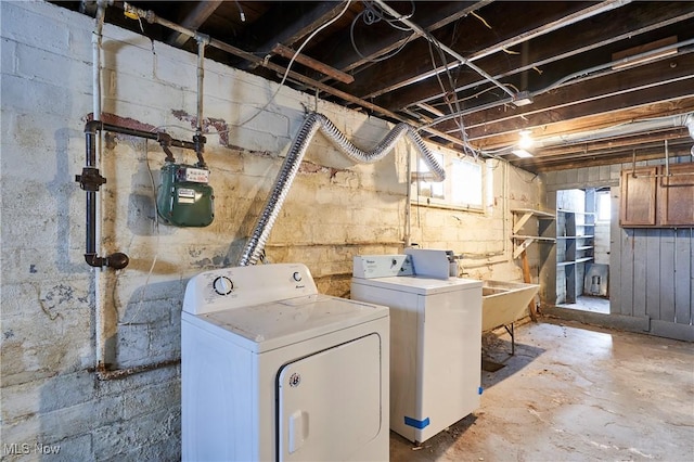 laundry area featuring separate washer and dryer