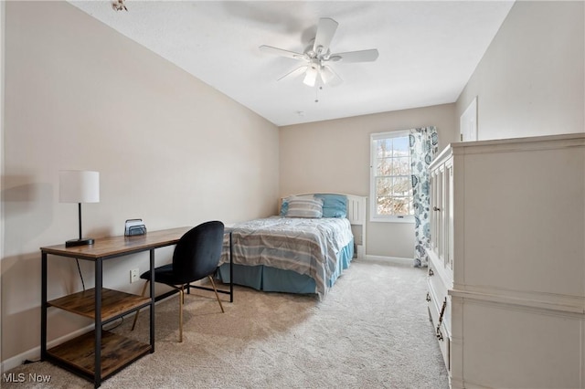 view of carpeted bedroom