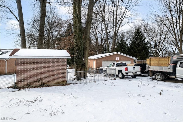 view of snowy yard