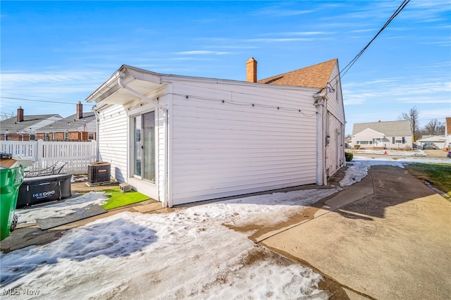 garage featuring central AC unit