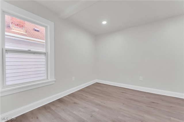 empty room featuring light hardwood / wood-style flooring