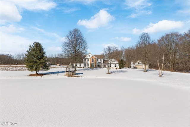 view of snowy yard