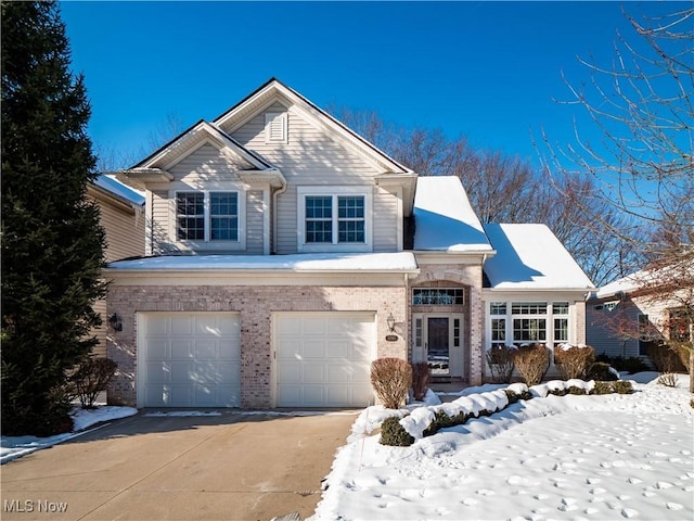 view of property with a garage