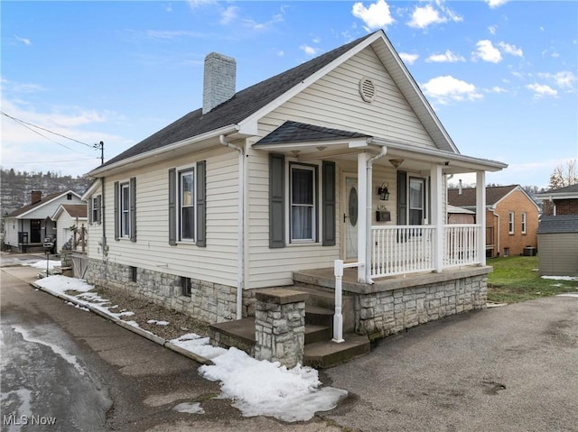 view of front of home with a porch