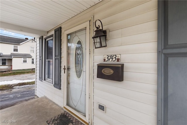 view of doorway to property