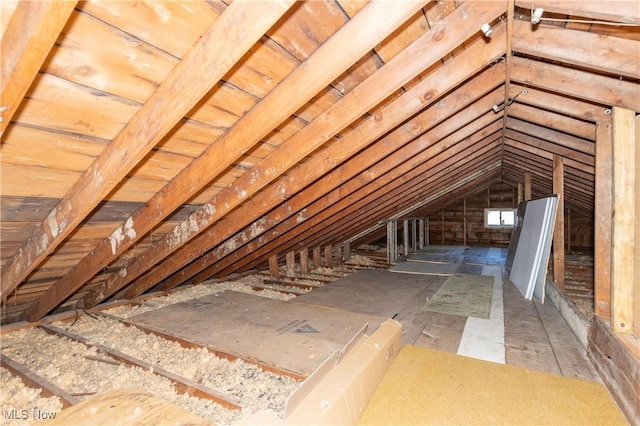 view of attic