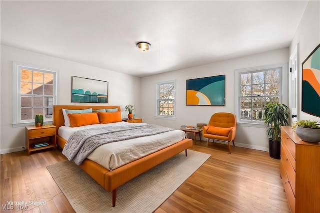 bedroom featuring light hardwood / wood-style floors