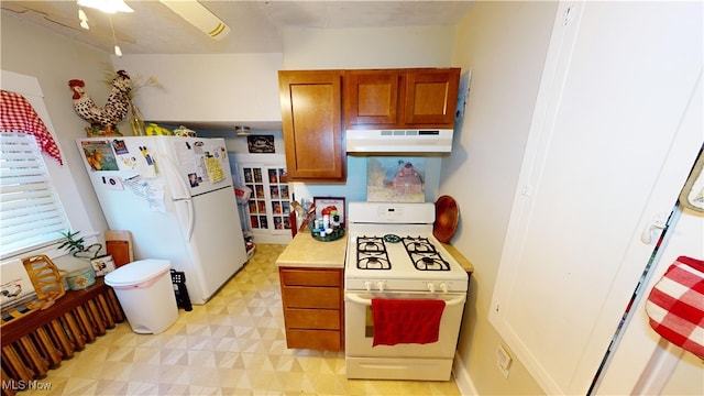 kitchen with white appliances