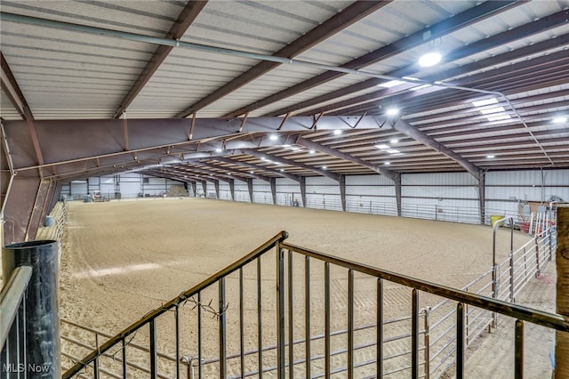 view of horse barn