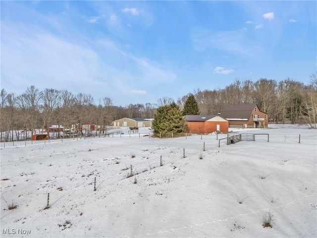 view of snowy yard