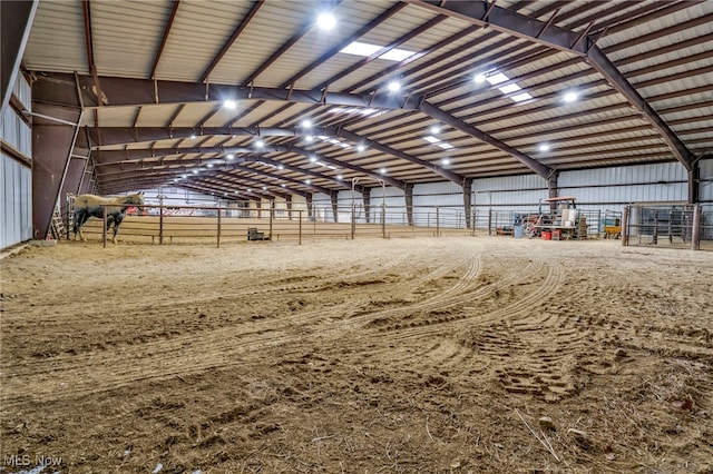 view of horse barn