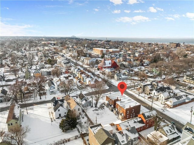 view of snowy aerial view