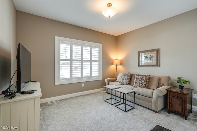 view of carpeted living room