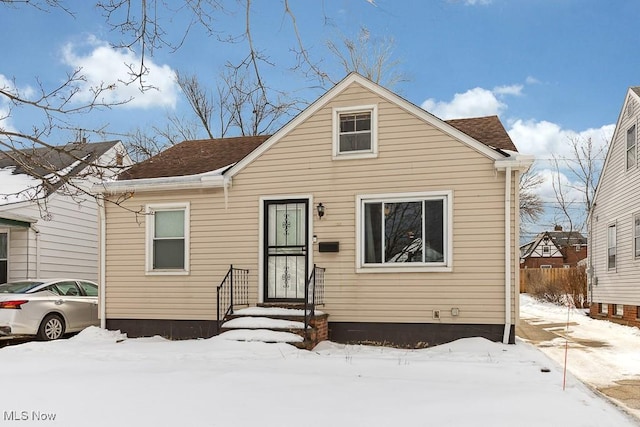 view of bungalow-style home