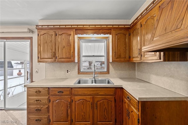 kitchen featuring sink and a wealth of natural light