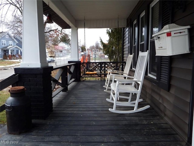 view of wooden deck