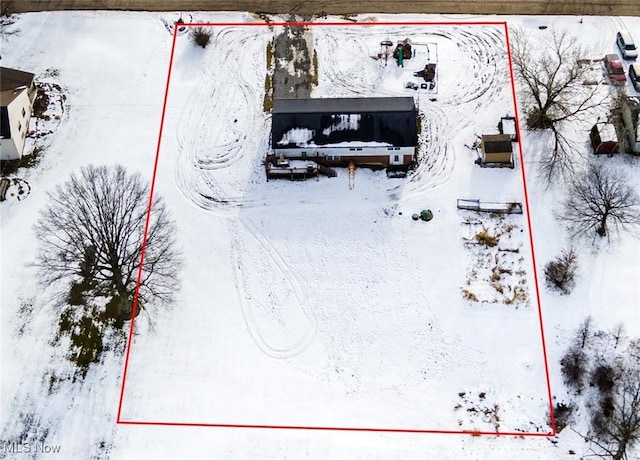 24886 Sherman St, Homeworth, OH 44634 - view of snowy aerial view