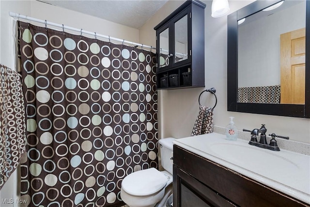 24886 Sherman St, Homeworth, OH 44634 - bathroom with toilet, a shower with shower curtain, and vanity
