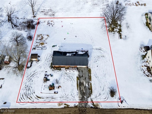 24886 Sherman St, Homeworth, OH 44634 - view of snowy aerial view