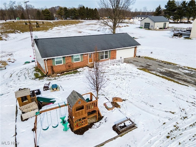 24886 Sherman St, Homeworth, OH 44634 - view of snowy aerial view