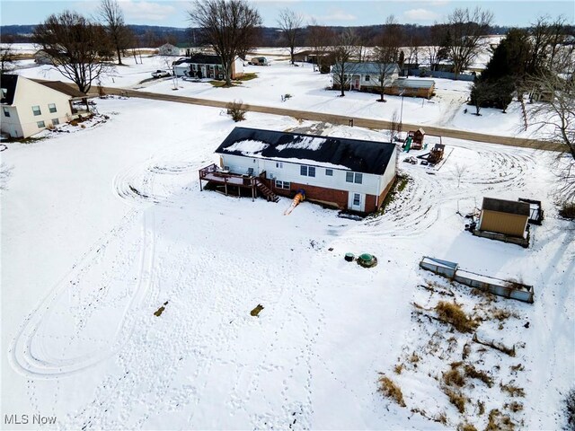 24886 Sherman St, Homeworth, OH 44634 - view of snowy aerial view