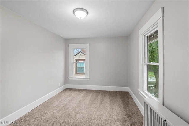 unfurnished room with carpet