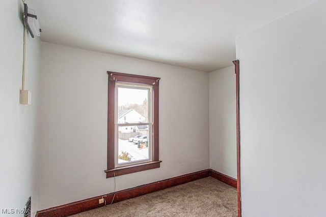 view of carpeted spare room